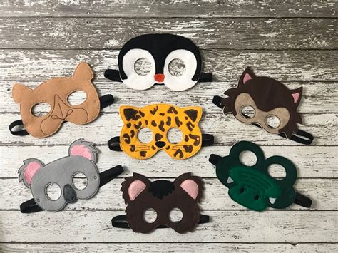 Zoo Animal Masks Kids Masks Kids Costumes Koala Mask Bear Mask - Etsy