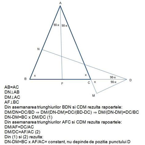 2 Diferenta Distantelor De La Un Punct Situat Pe Prelungirea Bazei La