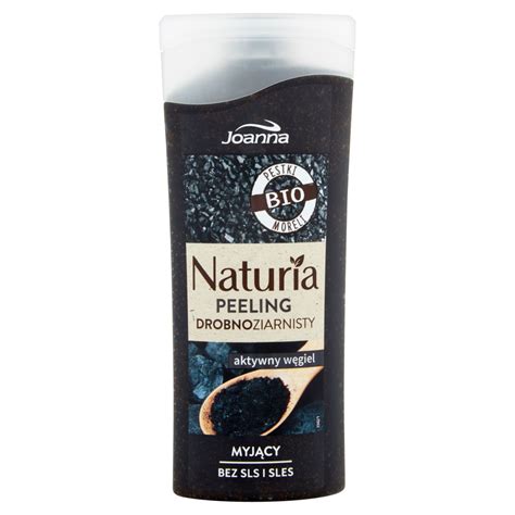 Joanna Naturia Peeling do ciała drobnoziarnisty węgiel aktywny 100ml