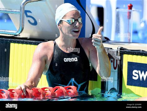 Emily Seebohm Reacts After Placing Second In The Womens M