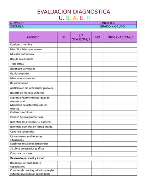 Lista De Cotejo Para Evaluar Ni 241 Os De Preescolar Hay Ni 241 Os Riset