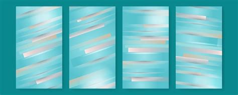 Premium Vector | Abstract green tosca background set with geometric shapes