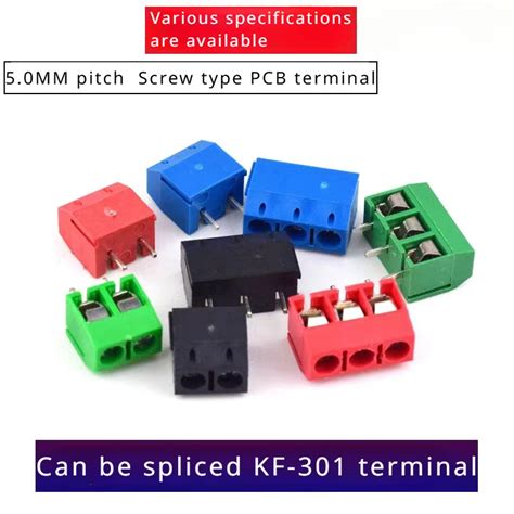 10Pcs Lot KF301 5 0 2P KF301 3P Pitch 5 0mm Straight Pin 2P 3P Screw