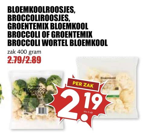 Bloemkoolroosjes Broccoliroosjes Groentemix Bloemkool Broccoli Of