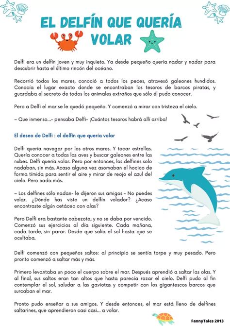 Comprensión Lectora El Delfín Que Quería Volar 🐬🐬🐬 Profesocial