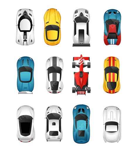 Fruit Top View Vector Design Images, Sport Cars Top View Set, Elements ...