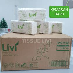 Jual Tissue LIVI SMART TOWEL Multifold 150 Sheet 1 DUS KARTON Isi 24