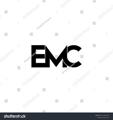 Emc Typography Letter Monogram Logo Design Stock Vector (Royalty Free ...