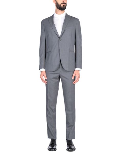 BOGLIOLI SUITS Boglioli Cloth Lapel Mens Fashion Suits Grey Long