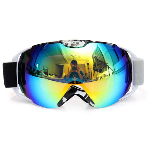 Unisex Adults Professional Spherical Anti Fog Dual Lens Snowboard Ski