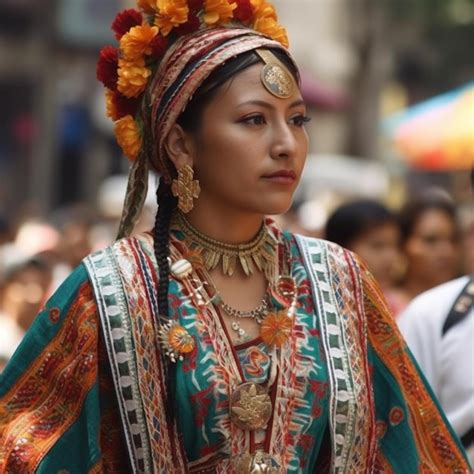 Diversidad Mexicana Encapsulada En Trajes Tradicionales Foto Premium