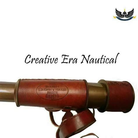 16and Brass Nautical Marine Maritime Antique Collectible Telescope W Leather Case Eur 78 14