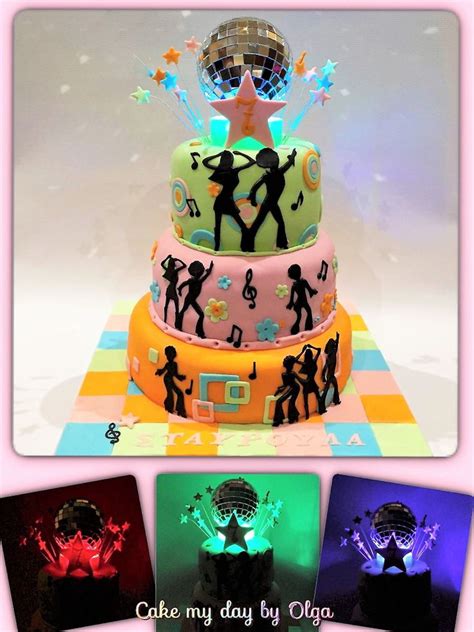 Disco Dance Birthday Cake Dance Birthday Cake Themed Birthday Cakes Dance Party Birthday