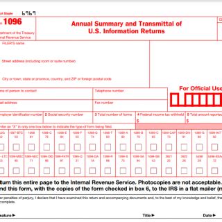 IRS Form 1096. Annual Summary and Transmittal of U.S. Information ...