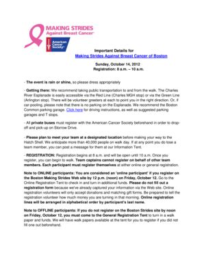 Fillable Online Makingstrides Acsevents 2011 Pink Ribbon Sign Form PDF