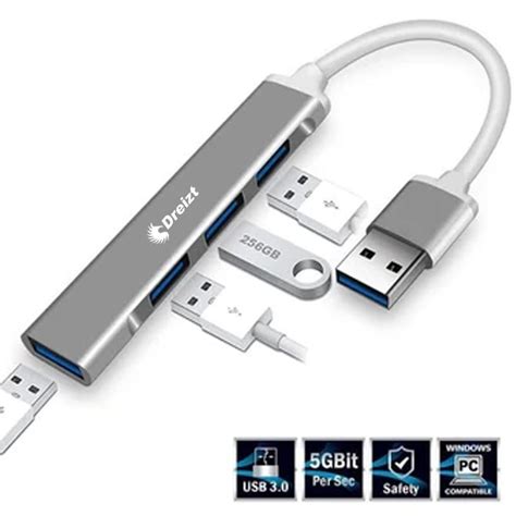 Multipuerto Entrada Adaptador Hub USB Tipo USB DREIZT Falabella