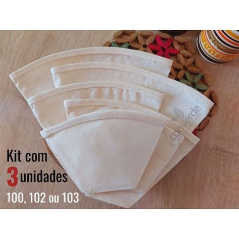 Filtro De Café 102 Ou 103 - Kit com 3 Filtros Coador de Café de Pano Reutilizável 100, 102 ou 103 ...