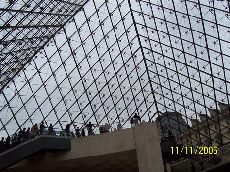 INSIDE THE LOUVRE LOKING UP AT THE GLASS PYRAMID Pyramids, Louvre ...