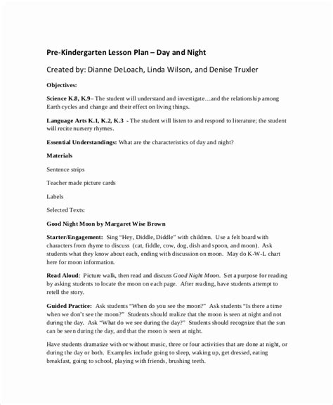 Prek Lesson Plan Templates Unique Preschool Lesson Plan Template 10