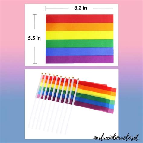 Mini Lgbtqia Flag Rainbow Gay Lesbian Bisexual Transgender Asexual Handheld Flags Shopee