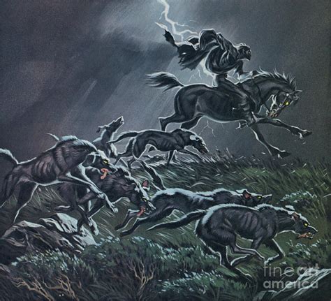 The Wild Hunt Painting By Angus Mcbride Fine Art America