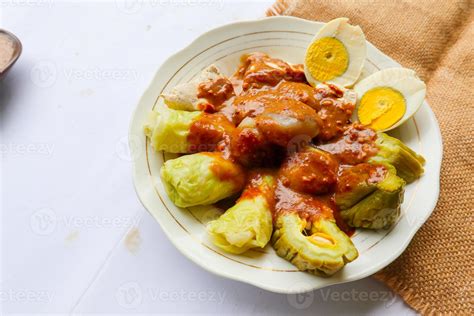 Siomay Or Dumplings Is Traditional Indonesian China Food With Peanut