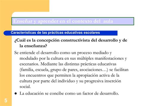 PPT El aula como contexto de actividad enseñar y aprender PowerPoint