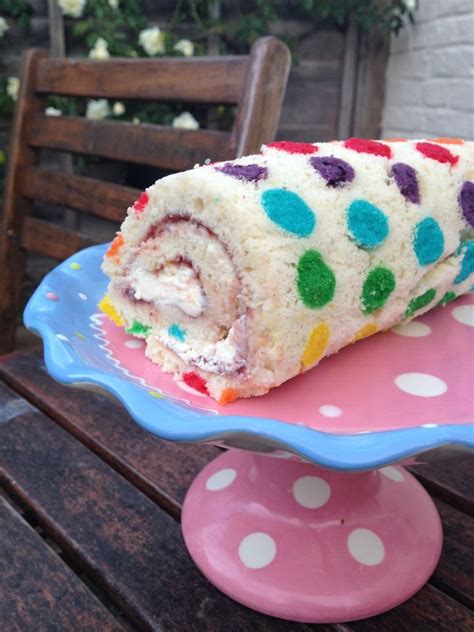 Cupcake Jemmas Rainbow Polka Dot Swiss Roll Swiss Roll Cupcake