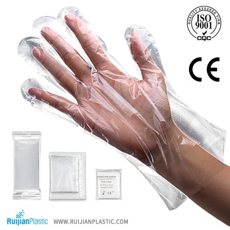 Individual Packaging Plastic Gloves Single Packing Pe Glove Single