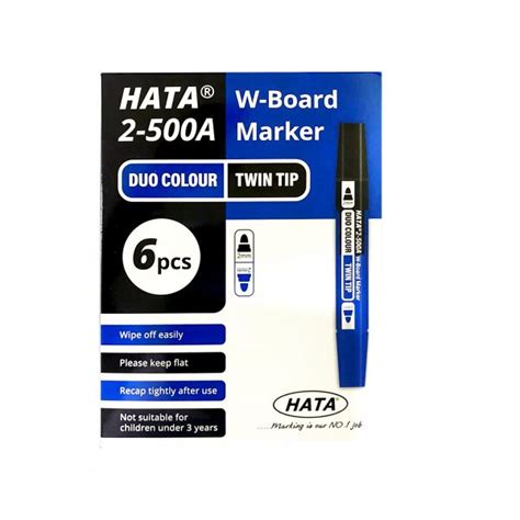 Hata 2 500a Whiteboard Marker Dual Color Twin Tip 2mm Syarikat