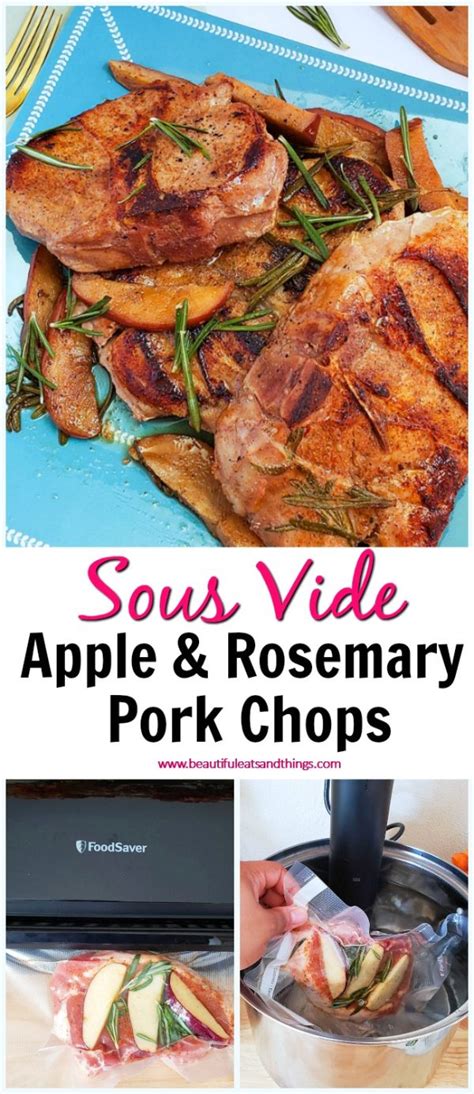 Juicy Sous Vide Apple And Rosemary Pork Chops From Frozen To Perfection