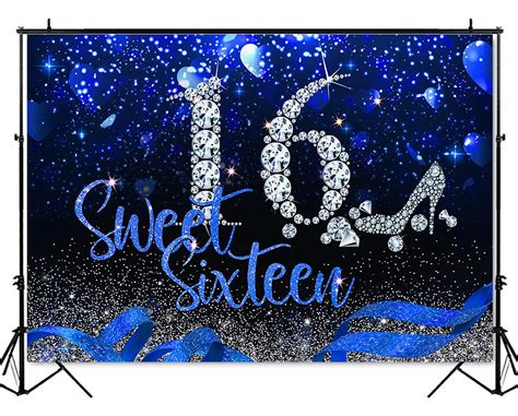 Aperturee Glitter Rose Gold And Black Backdrop 7x5ft Sweet 16th Birthday Girls Photography