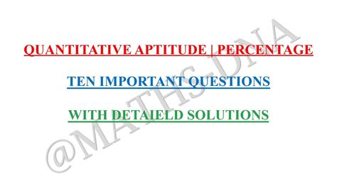 Complete Quantitative Aptitude Percentage Upsc Ssc Mat Cat