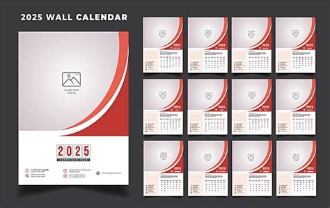 Calendário Indesign 2025 PNG Images Vetores E Arquivos PSD Download