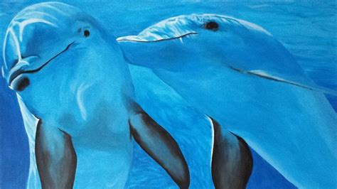 Kissing Dolphins Painting By Katy Gilbert Pixels