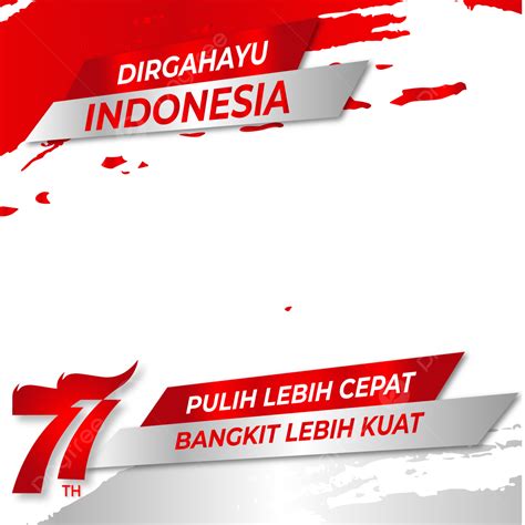 Indonesia Independent Day Vector Art Png Red White For Independence Day 77th Of Indonesia