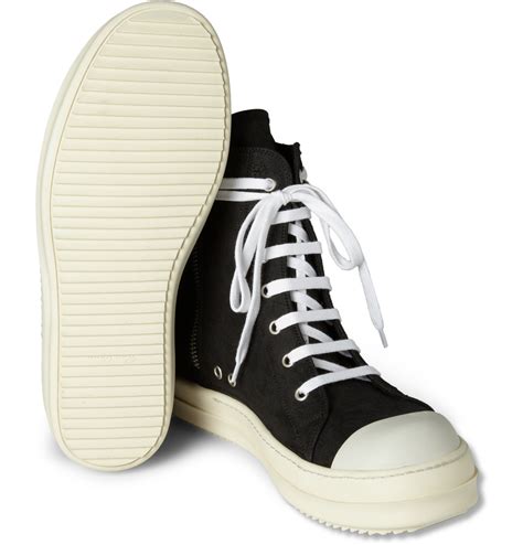 Rick Owens Ramones High Top Suede Sneakers In Black For Men Lyst