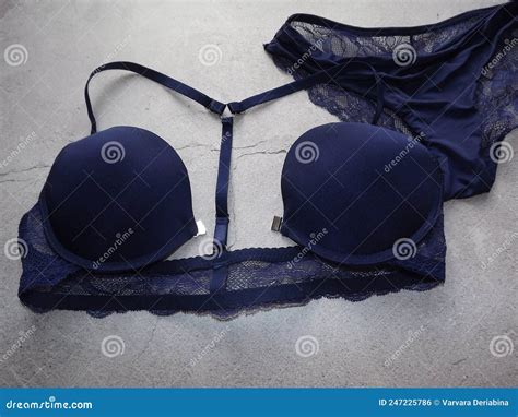 Lace Blue Lingerie Set Stock Photo Image Of Seductive