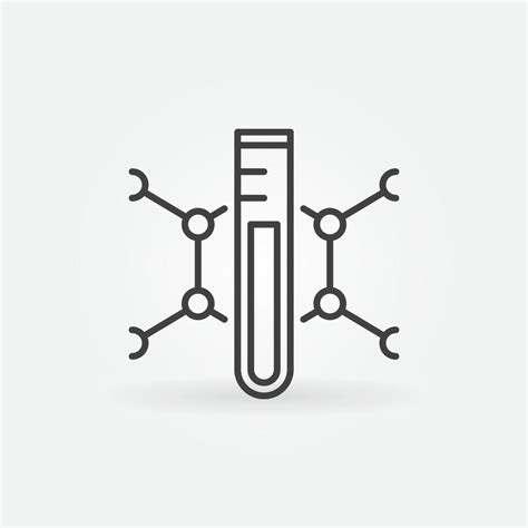 Test Tube With Chemical Compound Vector Chemistry Science Linear Icon 15770772 Vector Art At