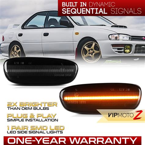 Subaru Impreza Sequential Led Side Marker Lights Smoked