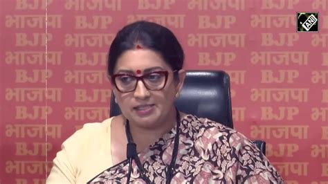 Bjp BJPs Smriti Irani Alleges Congress Of Hiding Facts About Manipur