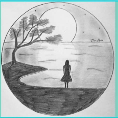 girl  moon light drawing easy artofit