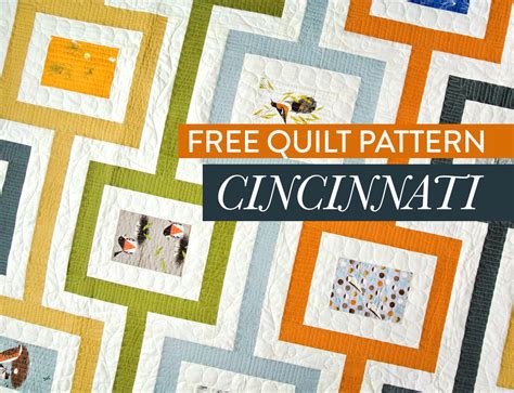 Free Cincinnati Quilt Pattern A Nod To Mid Century Modern Design