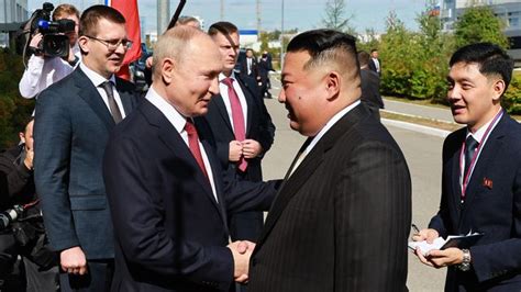 Kim Jong-un, Vladimir Putin meet for talks in Russia amid Ukraine arms ...