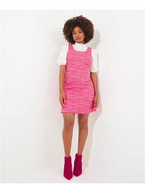 Joe Browns Boucle Mini Dress Pink