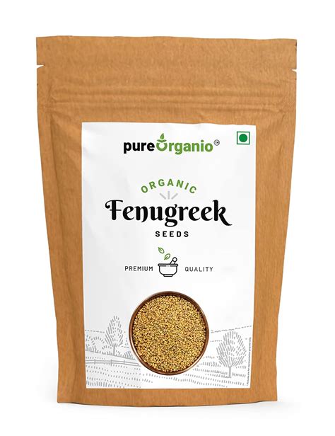 Pure Organio Organic Fenugreek Seeds Organic Methi Dana 350 Gm