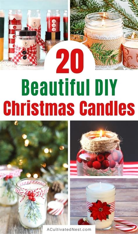 20 Gorgeous DIY Christmas Candles- A Cultivated Nest