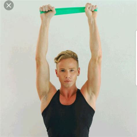 Overhead Band Stretch Exercise How To Workout Trainer By Skimble