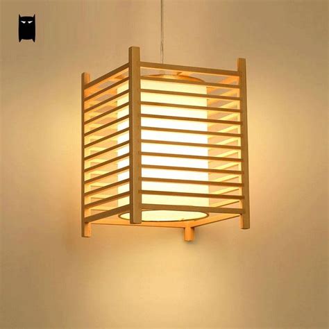 Us Wood Tatami Pendant Light Fixutre Rustic Korean Asian