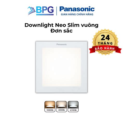 ดาวน ไลท Panasonic Square 9W Neo Slim แหล งบางเฉยบไฟเพดาน LED